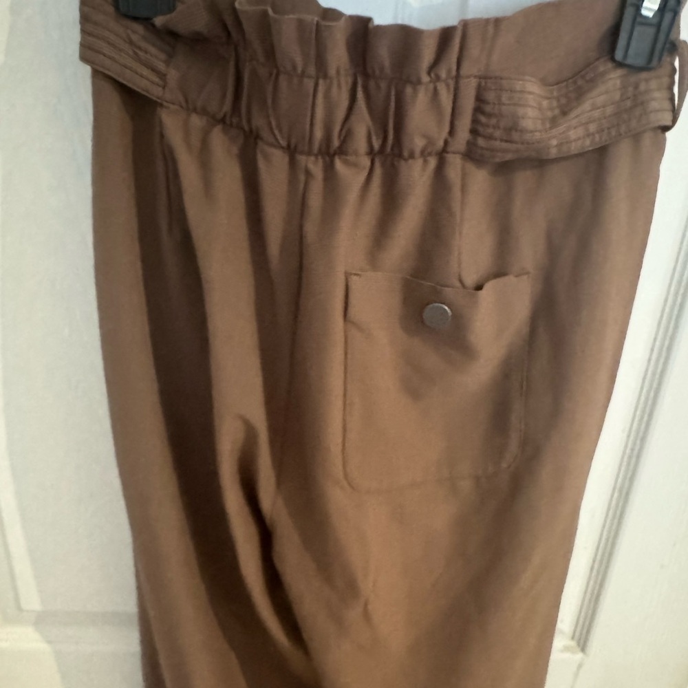 ATHLETA Women's Size 4 Skyline High Waisted Pants Brown Plaid Comfort Dress Pant - Picture 9 of 15